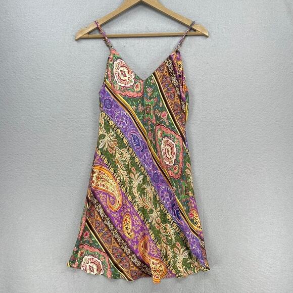 Multicolor Paisley Slip Dress - Picture 8 of 9